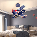 Airplane LED Hanging Light for Kids Room-ChandeliersDecor