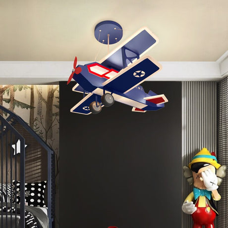 Airplane LED Hanging Light for Kids Room-ChandeliersDecor