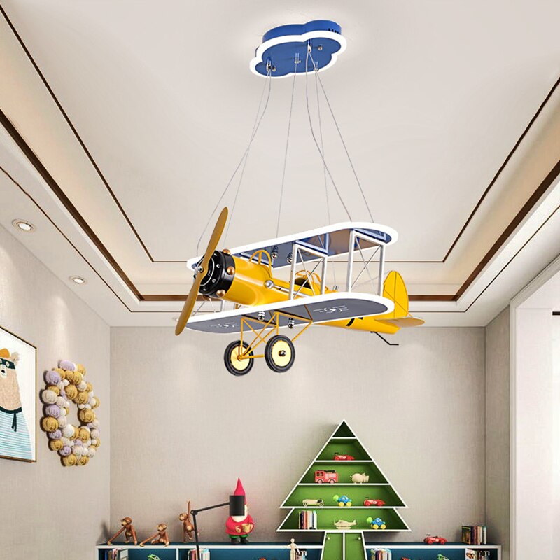 Airplane LED Pendant Light for Kids Nursery-ChandeliersDecor