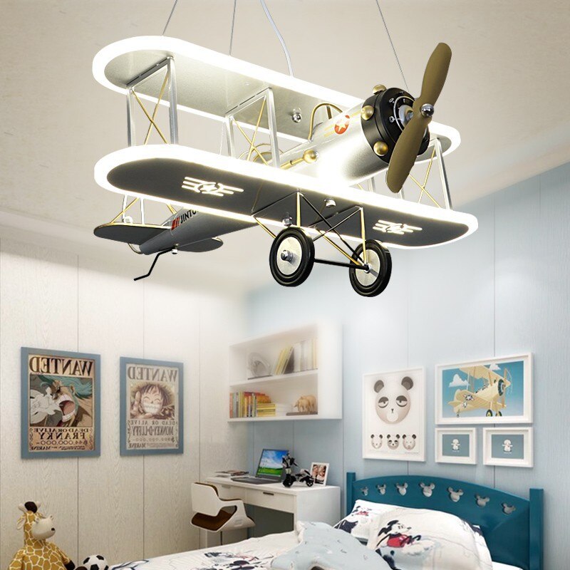 Airplane LED Pendant Light for Kids Nursery-ChandeliersDecor