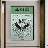 Alec Monopoly Ambition Monopoly Canvas Wall Art-ChandeliersDecor