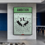 Alec Monopoly Ambition Monopoly Canvas Wall Art-ChandeliersDecor