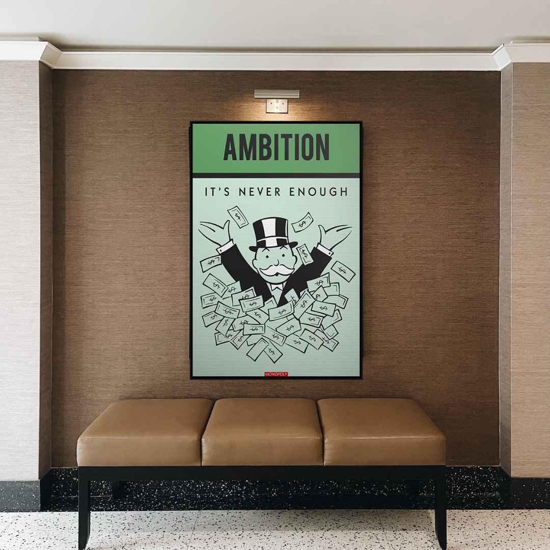 Alec Monopoly Ambition Monopoly Canvas Wall Art-ChandeliersDecor