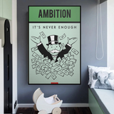 Alec Monopoly Ambition Monopoly Canvas Wall Art-ChandeliersDecor