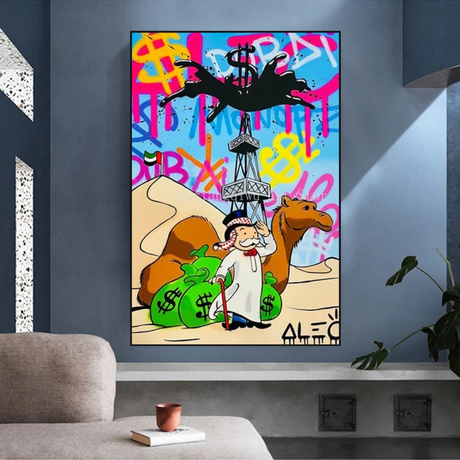 Alec Monopoly Art: Discover Oil Millionaire-ChandeliersDecor