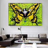 Alec Monopoly Art for Sale: Money Man Got Wings Canvas-ChandeliersDecor