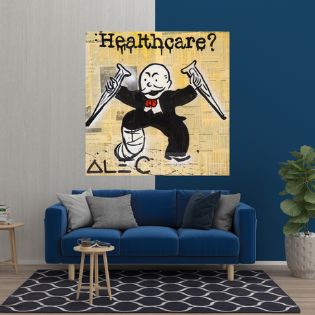 Alec Monopoly Art in Healthcare Medical Newspaper-ChandeliersDecor