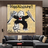 Alec Monopoly Art in Healthcare Medical Newspaper-ChandeliersDecor