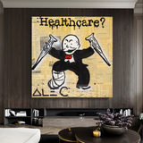 Alec Monopoly Art in Healthcare Medical Newspaper-ChandeliersDecor