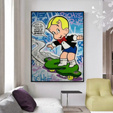 Alec Monopoly Art: Richie Rich Money Skating