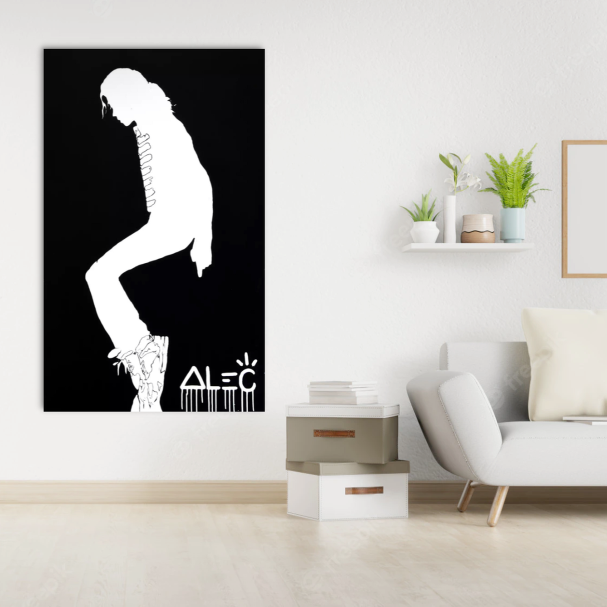 Alec Monopoly Artwork: Expressive Michael Jackson Poster