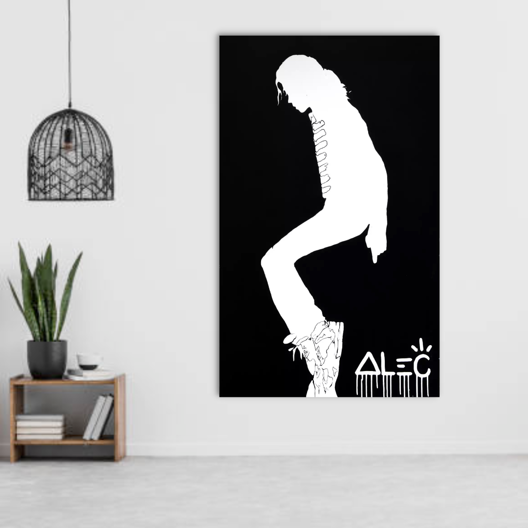 Alec Monopoly Artwork: Expressive Michael Jackson Poster-ChandeliersDecor