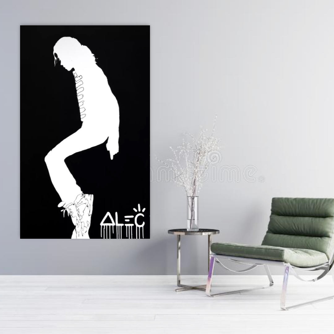 Alec Monopoly Artwork: Expressive Michael Jackson Poster-ChandeliersDecor