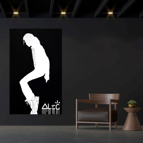 Alec Monopoly Artwork: Expressive Michael Jackson Poster-ChandeliersDecor