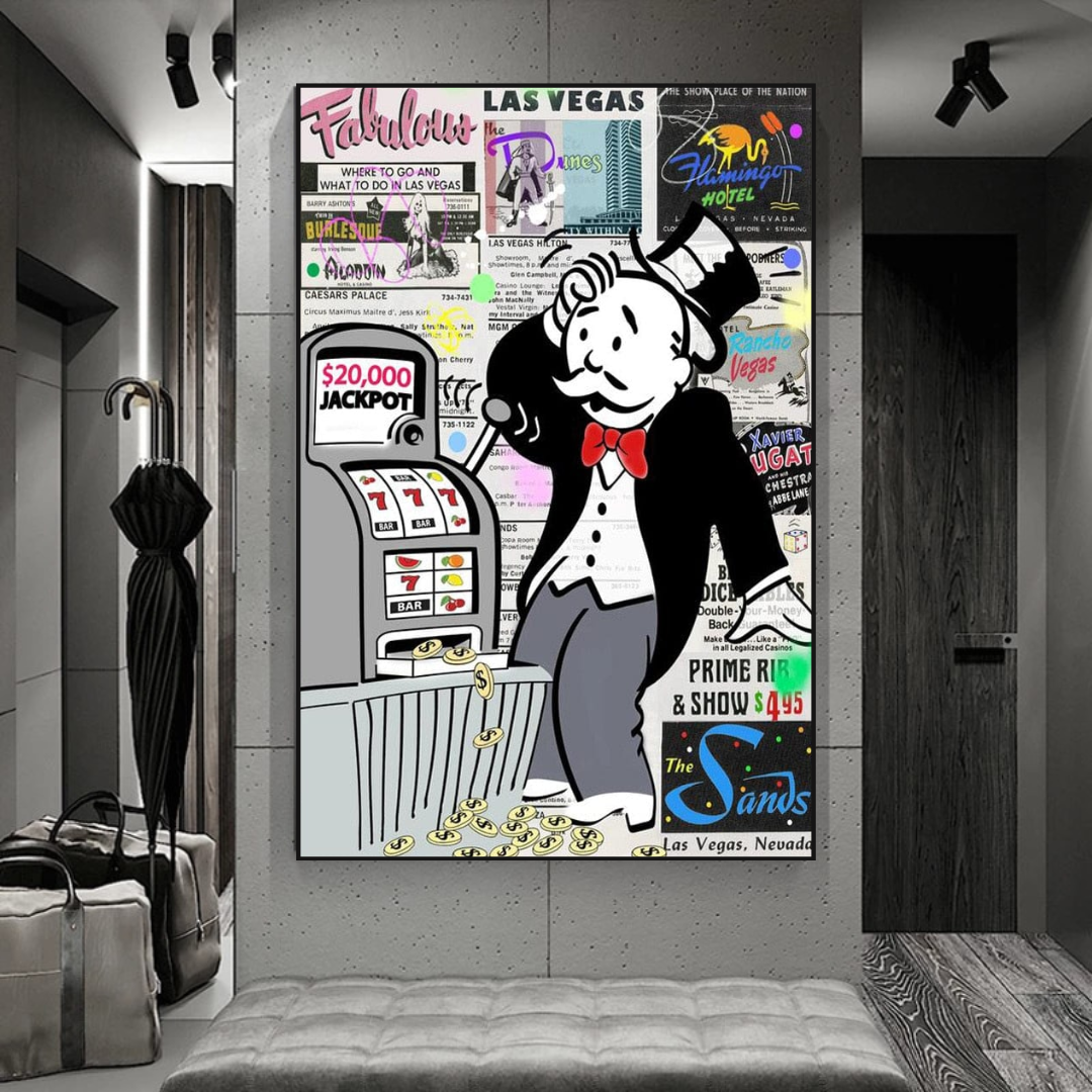 Alec Monopoly ATM Machine Canvas Print-ChandeliersDecor