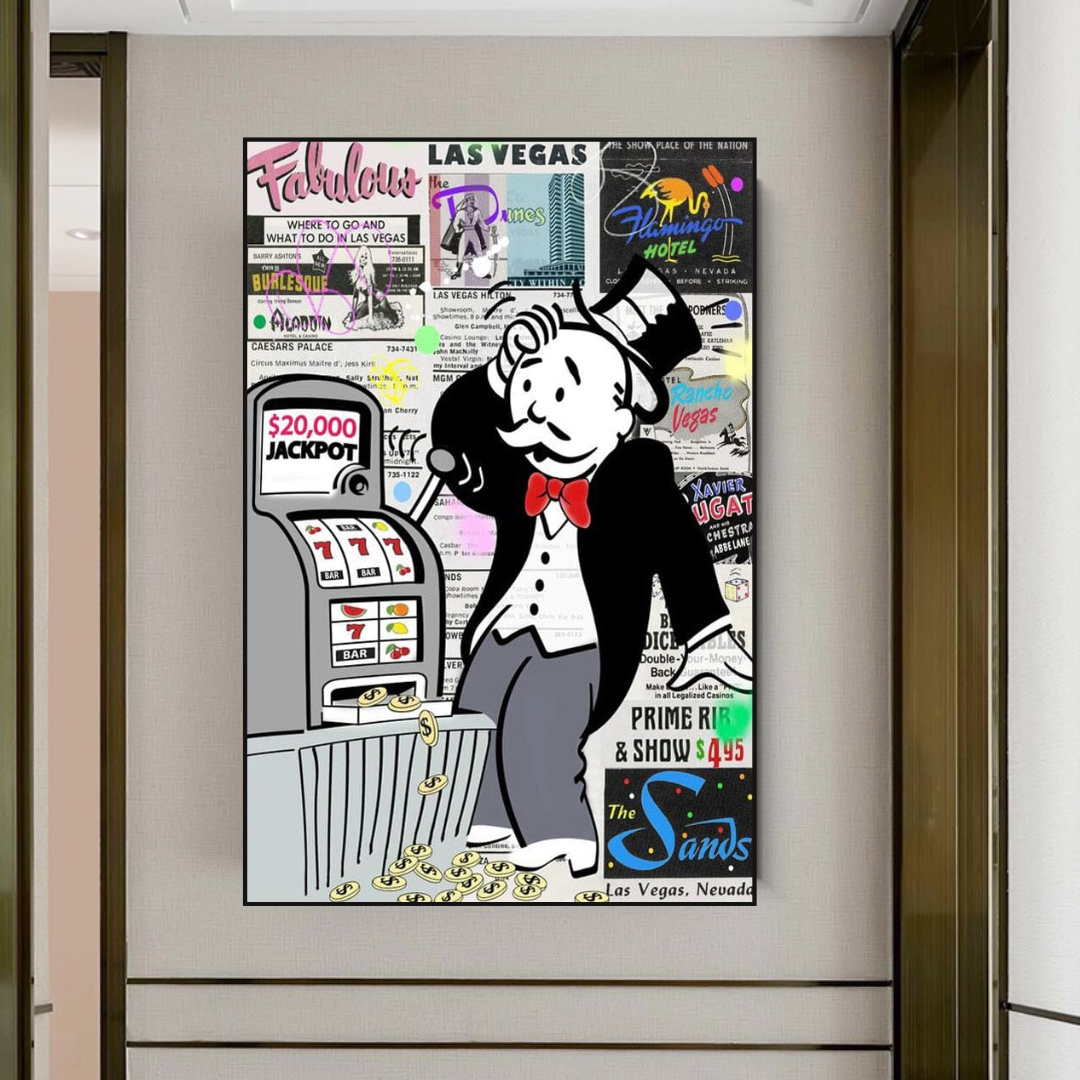 Alec Monopoly ATM Machine Canvas Print-ChandeliersDecor