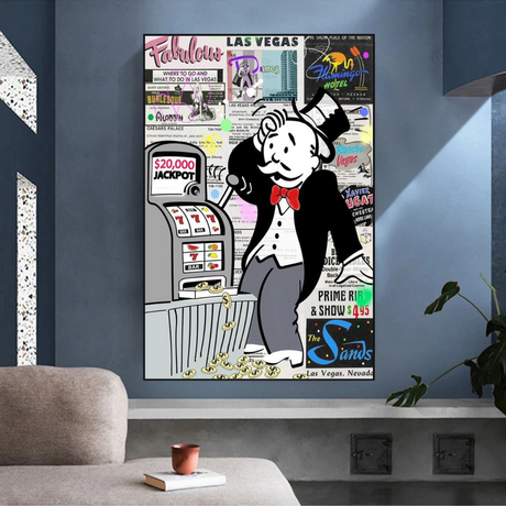 Alec Monopoly ATM Machine Canvas Print-ChandeliersDecor