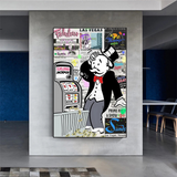 Alec Monopoly ATM Machine Canvas Print-ChandeliersDecor