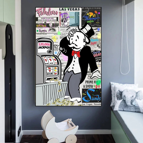 Alec Monopoly ATM Machine Canvas Print-ChandeliersDecor