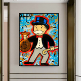 Alec Monopoly Canvas Wall Art - Money Bag-ChandeliersDecor