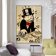 Alec Monopoly DJ Icon Art Canvas Print - Money Man Series