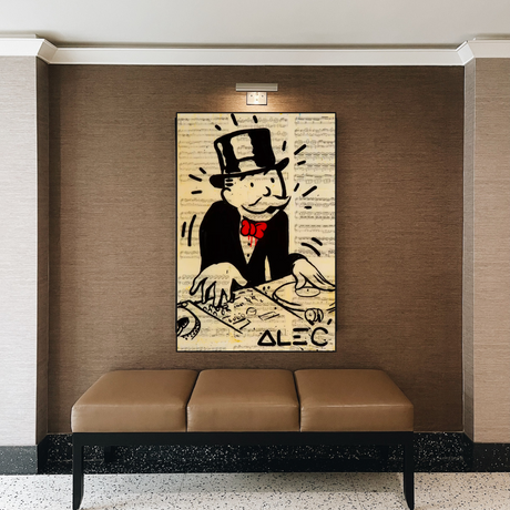 Alec Monopoly DJ Icon Art Canvas Print - Money Man Series-ChandeliersDecor