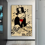 Alec Monopoly DJ Icon Art Canvas Print - Money Man Series-ChandeliersDecor