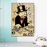 Alec Monopoly DJ Icon Art Canvas Print - Money Man Series-ChandeliersDecor