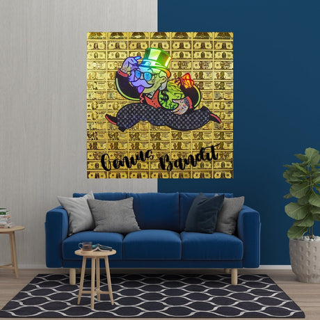 Alec Monopoly Genius Bandit Canvas Print-ChandeliersDecor