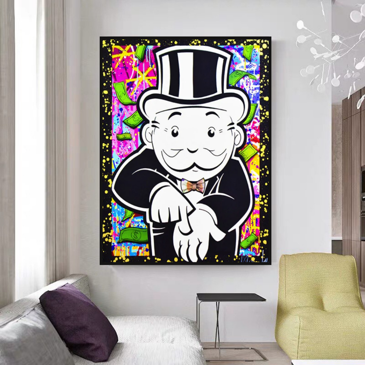 Alec Monopoly Give Me Money Canvas Print