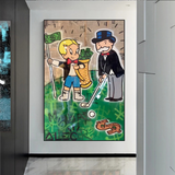 Alec Monopoly Go yard Golf Canvas Print-ChandeliersDecor