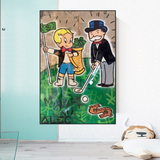 Alec Monopoly Go yard Golf Canvas Print-ChandeliersDecor