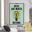 Alec Monopoly Ideas are Worth Nothing Play Card Canvas Wall Art