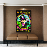 Alec Monopoly Lets Invest All Your money Canvas Art-ChandeliersDecor