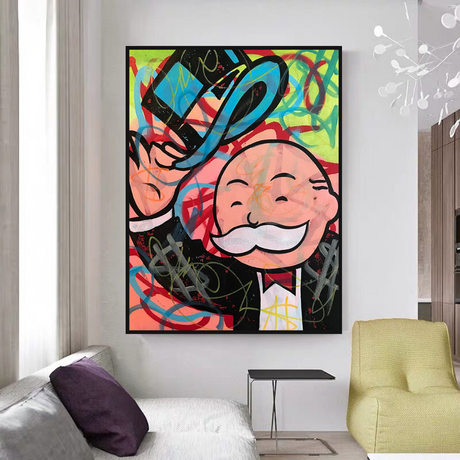 Alec Monopoly Magician Canvas Print - Millionaire Art