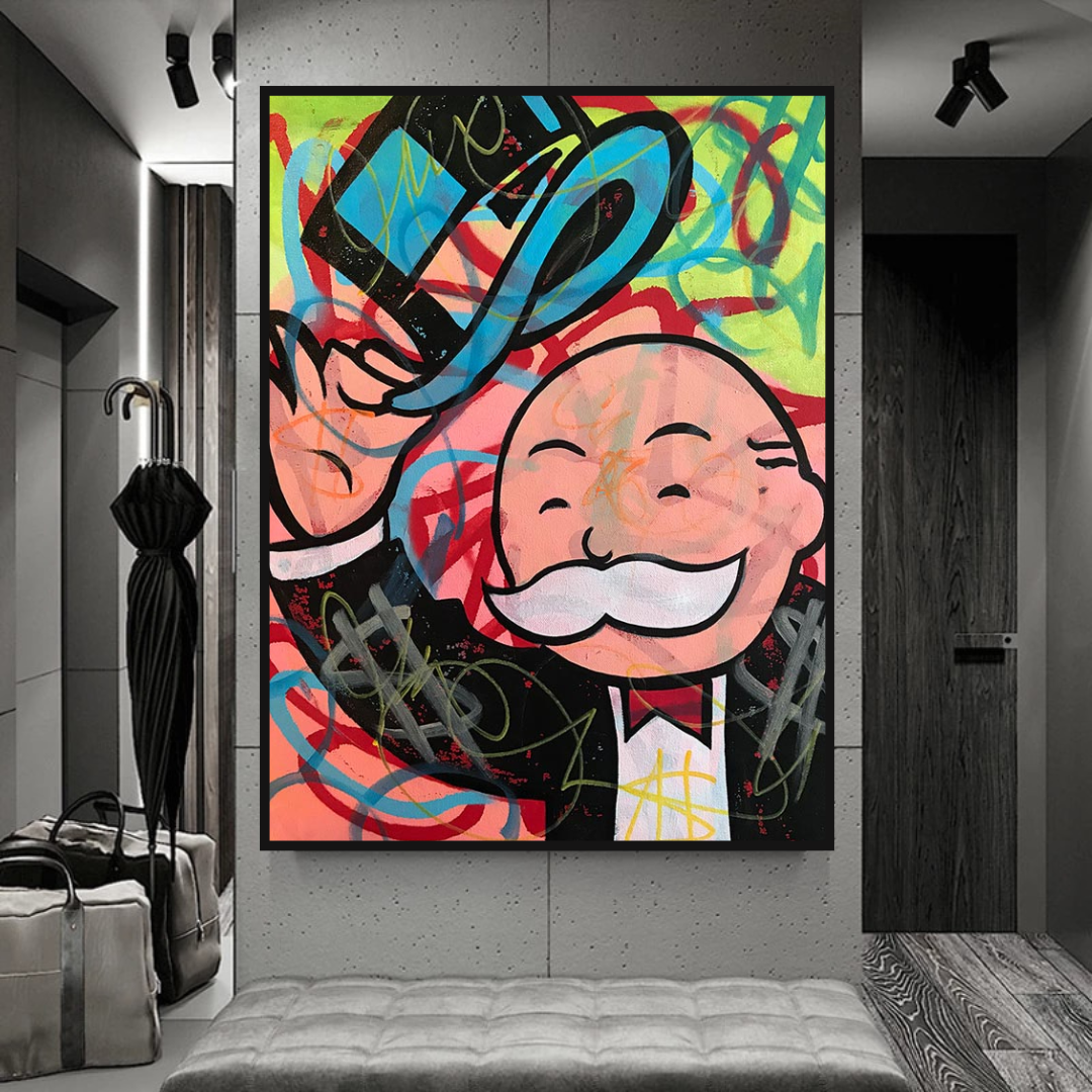 Alec Monopoly Magician Canvas Print Millionaire Art