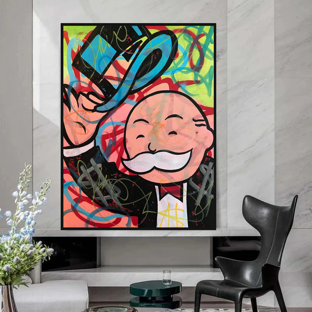 Alec Monopoly Magician Canvas Print Millionaire Art