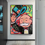 Alec Monopoly Magician Canvas Print Millionaire Art