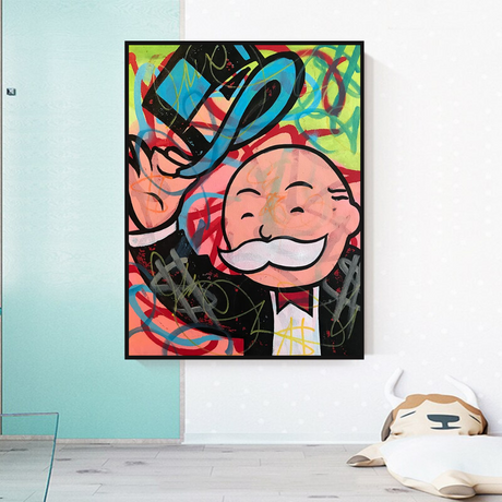 Alec Monopoly Magician Canvas Print Millionaire Art