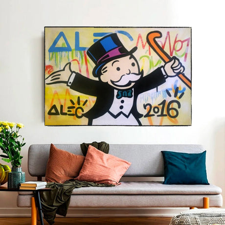 Alec Monopoly Magician Millionaire: Monopoly Poster Art-ChandeliersDecor