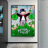 Alec Monopoly Man Holding Bag - Find Exclusive Artworks-ChandeliersDecor