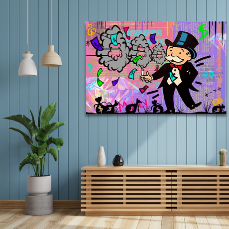 Alec Monopoly Man Hoops: Exclusive urban art inspiration-ChandeliersDecor