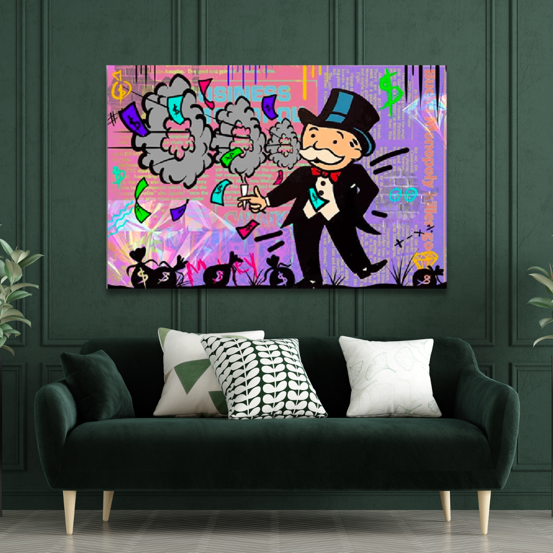 Alec Monopoly Man Hoops: Exclusive urban art inspiration-ChandeliersDecor