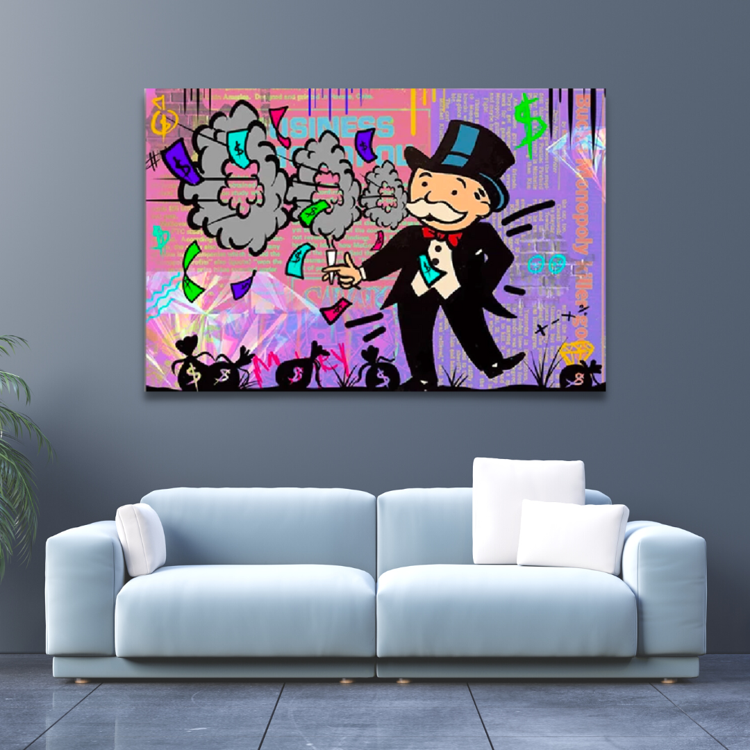 Alec Monopoly Man Hoops: Exclusive urban art inspiration-ChandeliersDecor