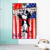 Alec Monopoly Millionaire Wall Street USA Canvas Wall Art-ChandeliersDecor