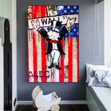 Alec Monopoly Millionaire Wall Street USA Canvas Wall Art-ChandeliersDecor