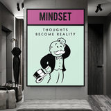 Alec Monopoly Mindset Canvas Wall Art-ChandeliersDecor