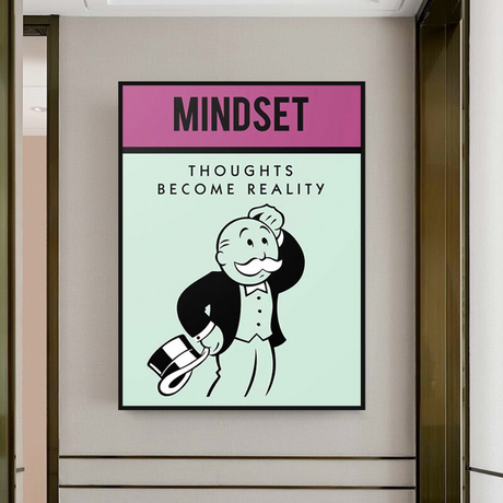 Alec Monopoly Mindset Canvas Wall Art-ChandeliersDecor