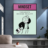 Alec Monopoly Mindset Canvas Wall Art-ChandeliersDecor