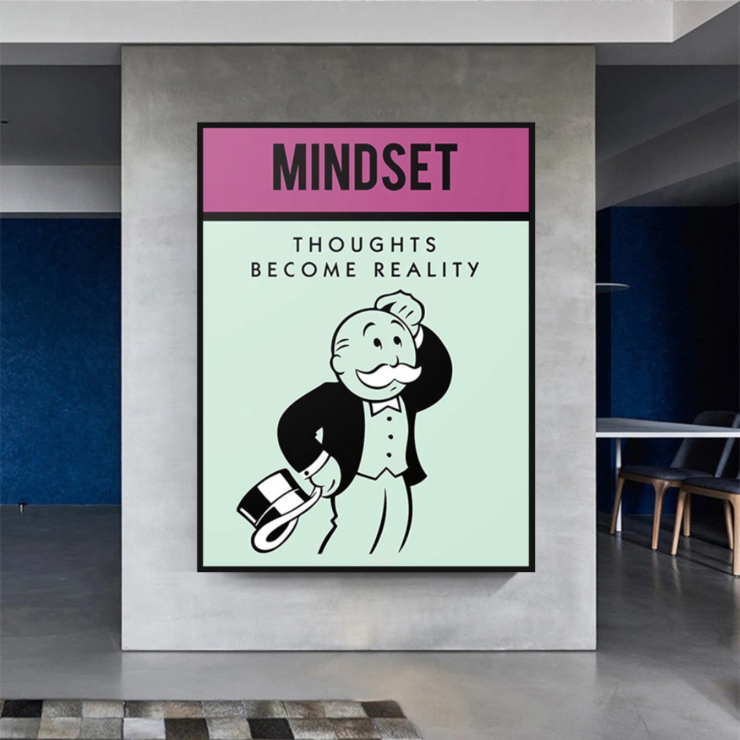 Alec Monopoly Mindset Canvas Wall Art-ChandeliersDecor